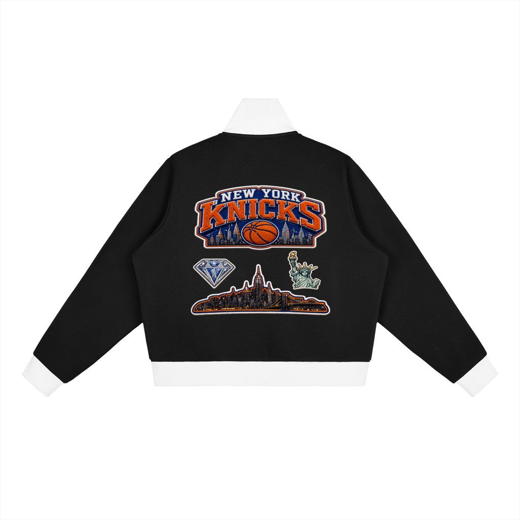 Sbreezy women knicks Fleece Cropped Track Jacket